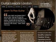 Tablet Screenshot of guitarlessonslondon.com